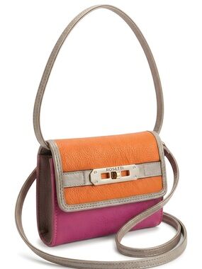 Rosetti Orange and Pink Crossbody Bag with Modern Color Blocking